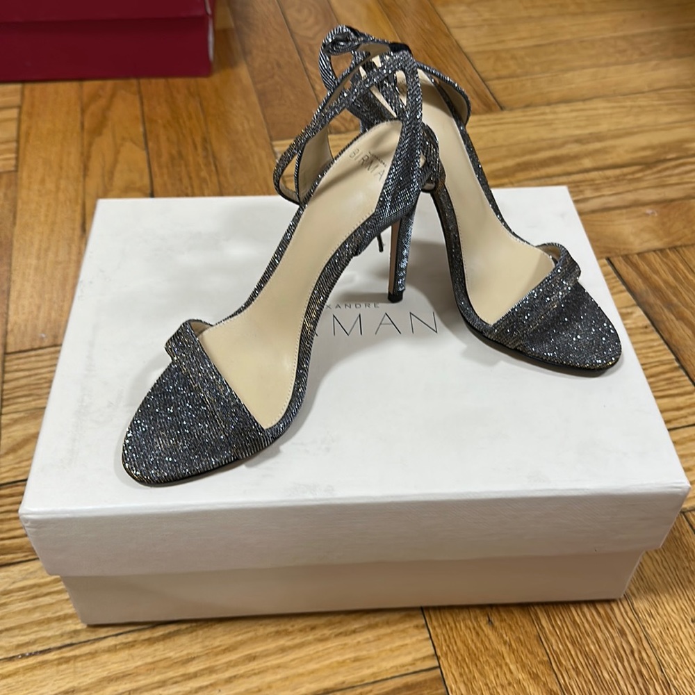 Alexandre Birman Heeled Metallic Sandals size 35